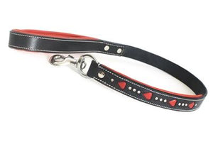 Arete Queen of Hearts Matching Leash - Red