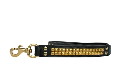 Clark Addition Black & Gold Genuine Leather Leash