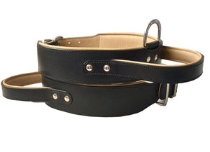Handle/Agitation Leather Dog Collar