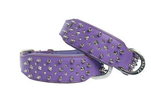 Purple Dyed Cesar Buck Skin Collar